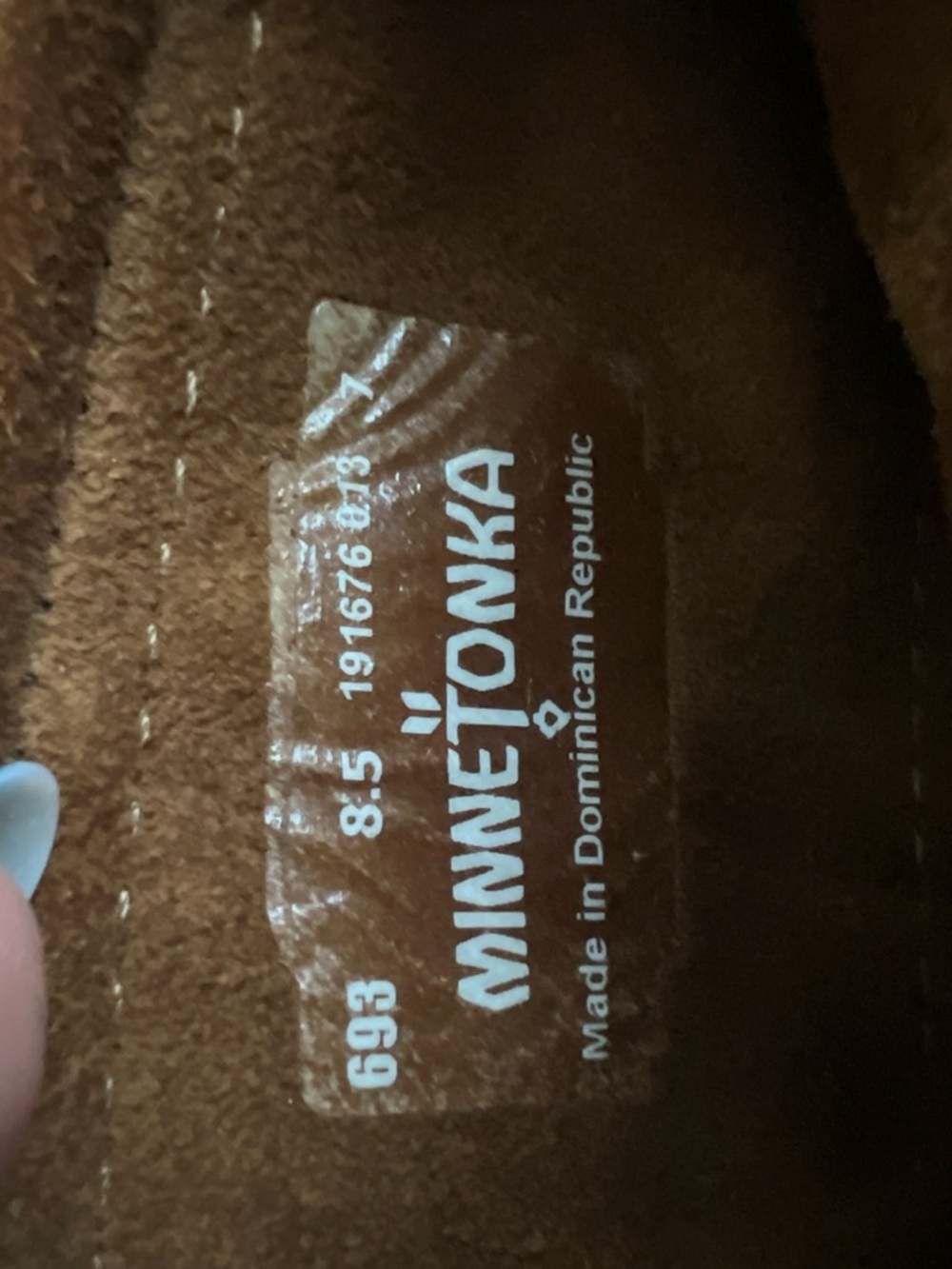 Women's Brown Suede Minnetonka Fringe Ankle Boots - Picture 5 of 5